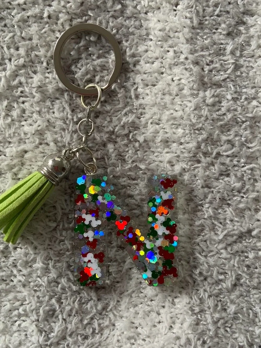 Personalized 'N' Initial Keychain